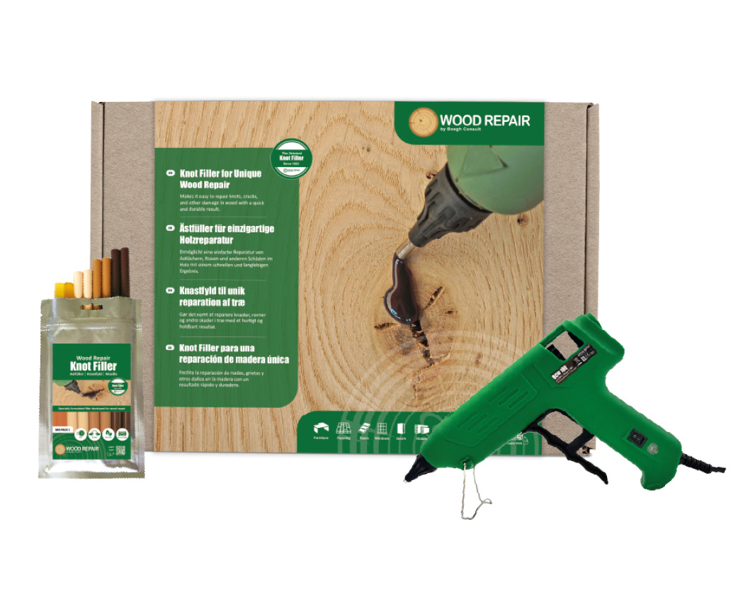 Wood Repair BASIC Satz – BCD 180 Astfüller‑Pistole mit Astfüller Wood Repair BASIC Satz – BCD 180 Astfüller‑Pistole mit Astfüller