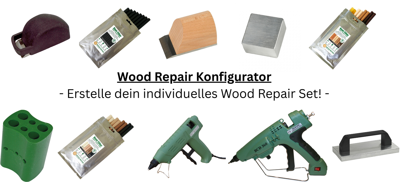 Wood Repair Konfigurator – Individuelles Profi‑Set ganz nach Bedarf Wood Repair Konfigurator – Individuelles Profi‑Set ganz nach Bedarf